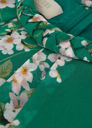 Rosabelle Silk Floral Dress, Green Multi, hi-res