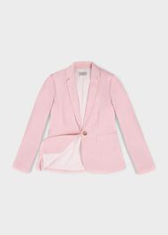Trinity Silk Blend Jacket, Pale Pink, hi-res