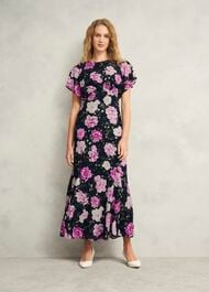 Petite Lalena  Sequin Floral Dress, Midnight Multi, hi-res