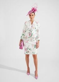 Cambridge Suede Clutch Bag, Carnation Pink, hi-res