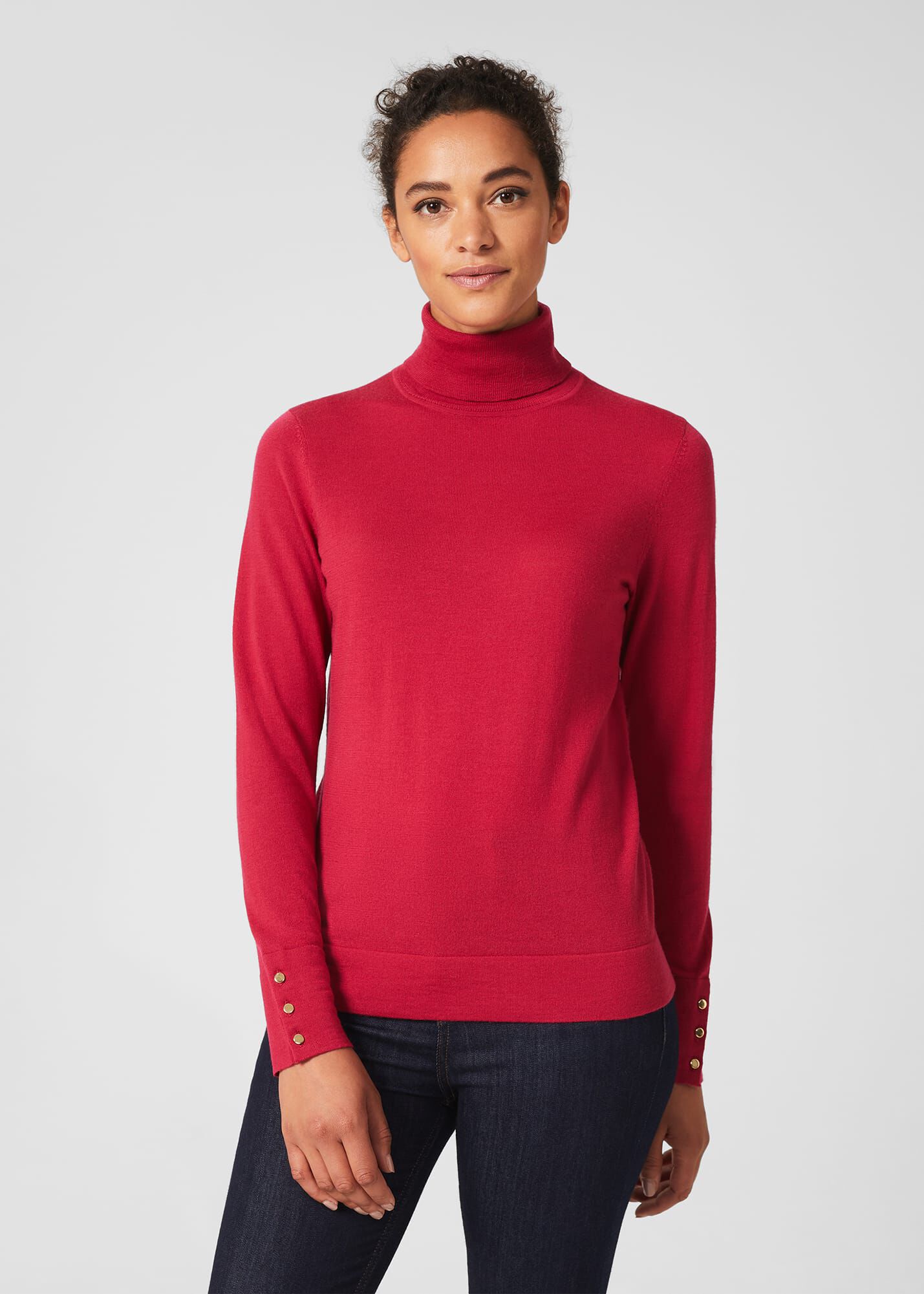 Lara Merino Wool Roll Neck Jumper
