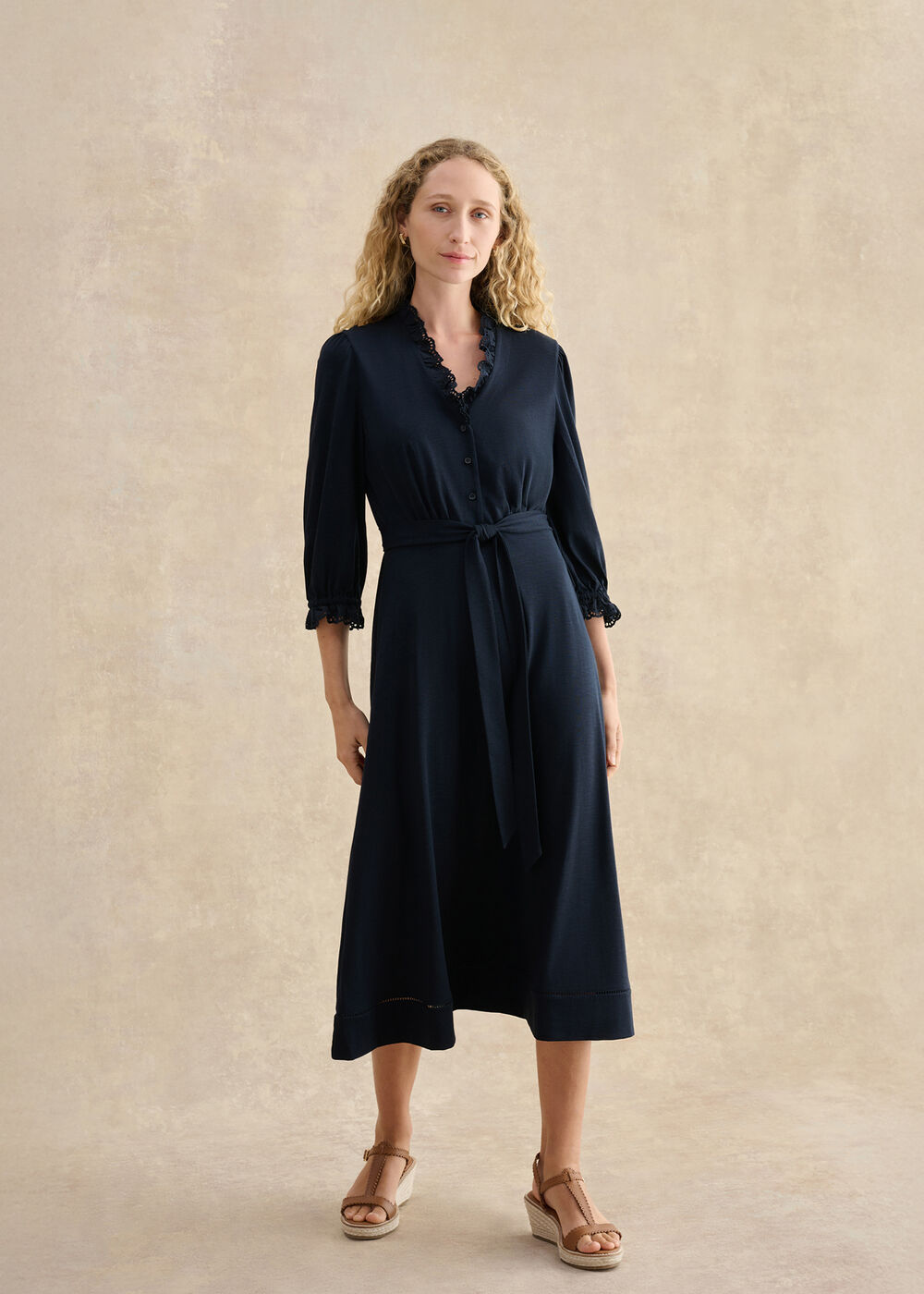 Arya Jersey Dress, True Navy, hi-res