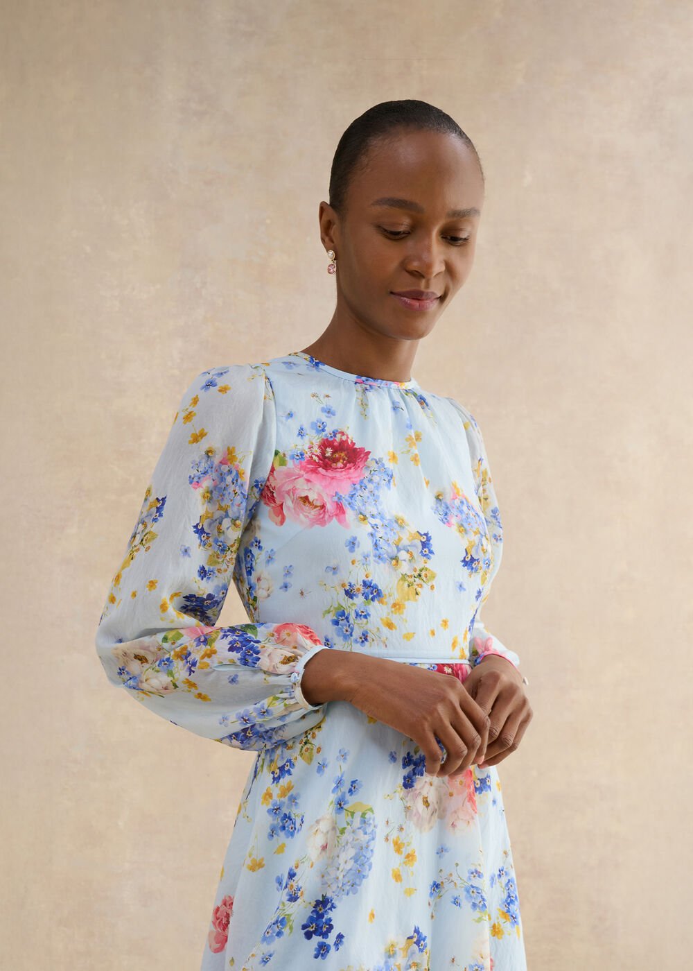 Petite Constance Dress, Pale Blue Multi, hi-res