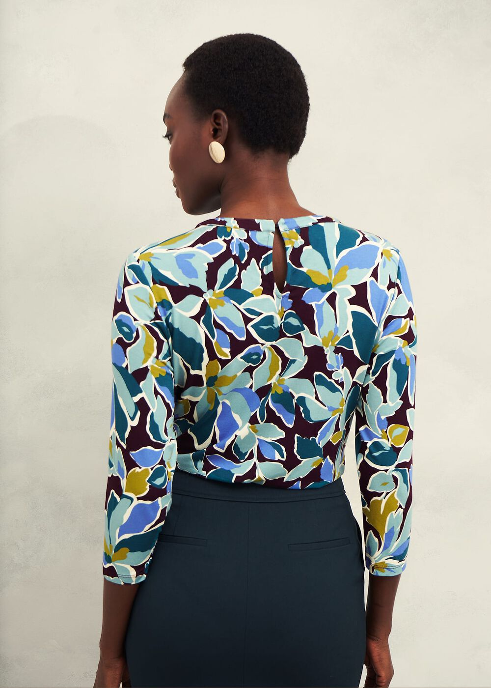 Julia Printed Top, Malbec Multi, hi-res