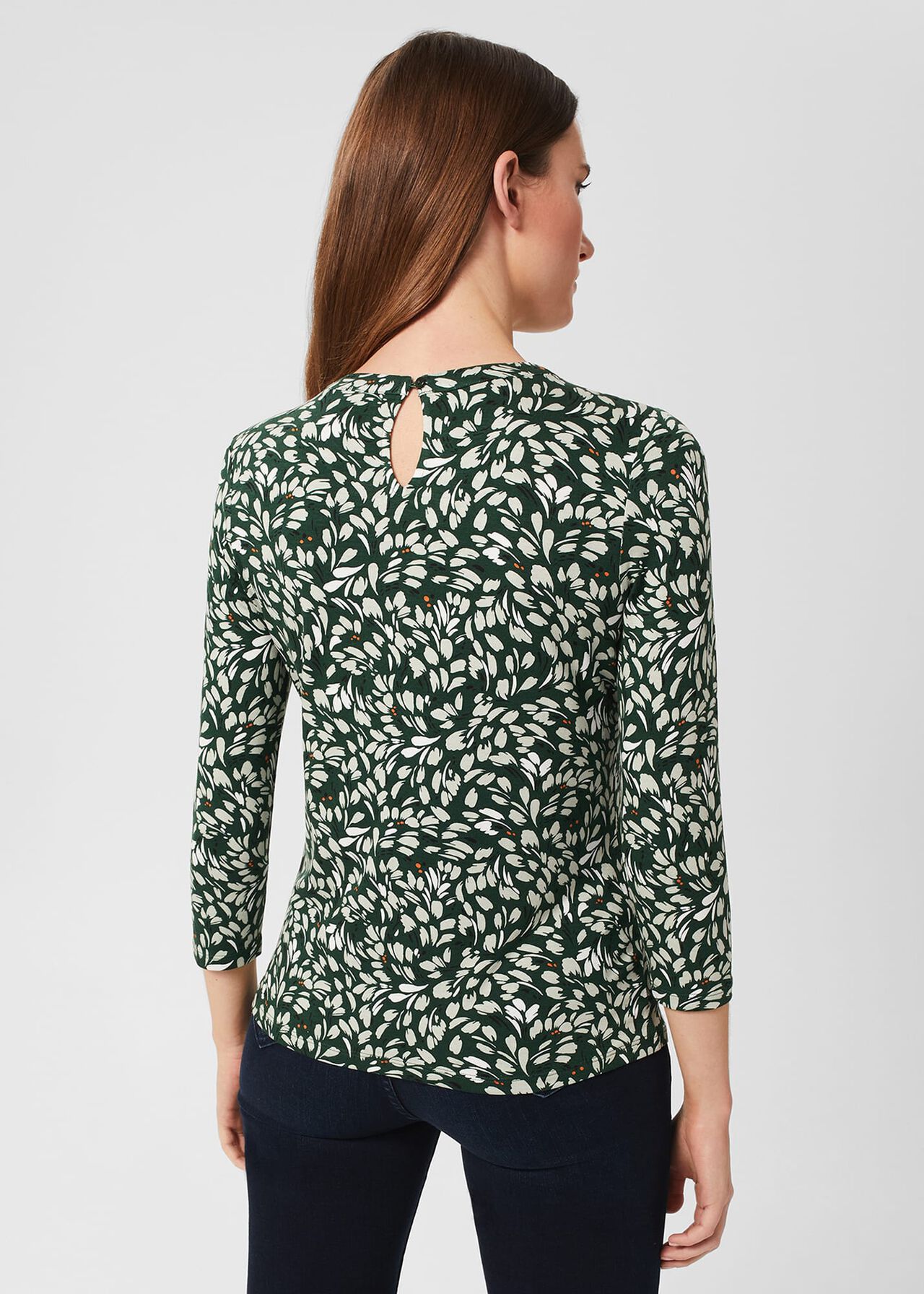 Julia Printed Top, Green Multi, hi-res