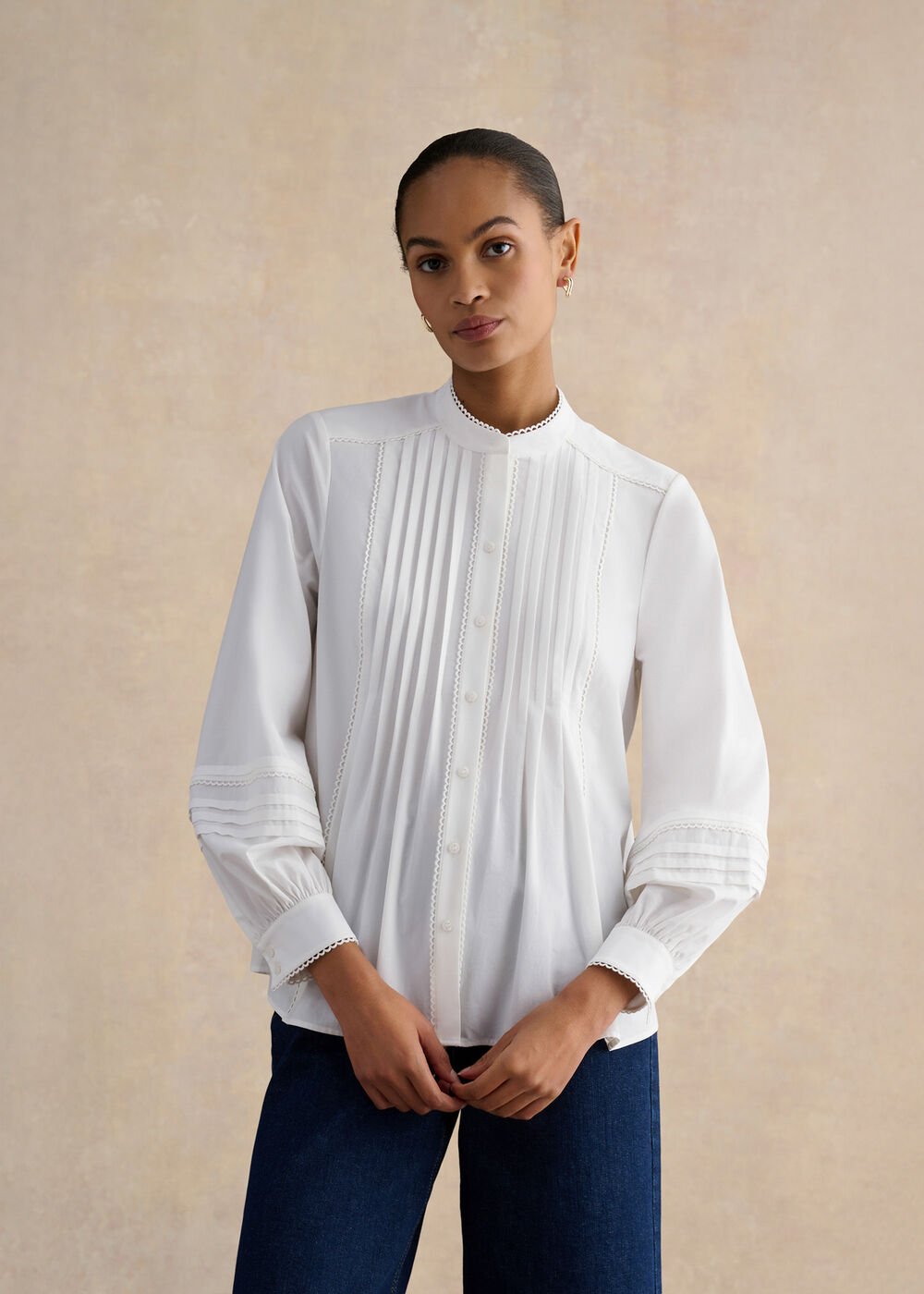 Mariette Blouse, Ivory, hi-res