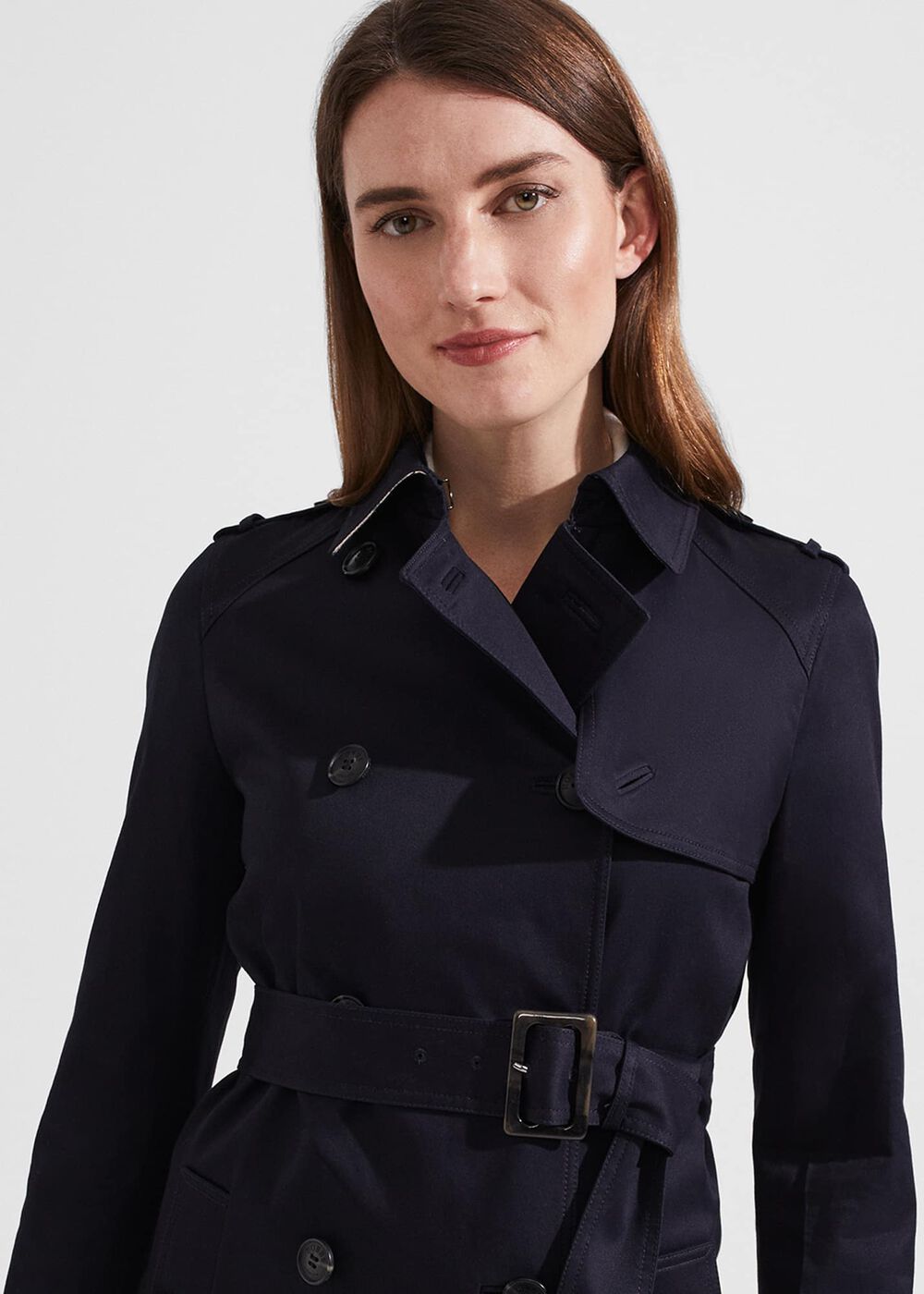 Petite Lisa Trench, Navy, hi-res