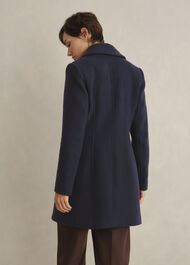 Betsy Cashmere Blend Coat, Navy, hi-res