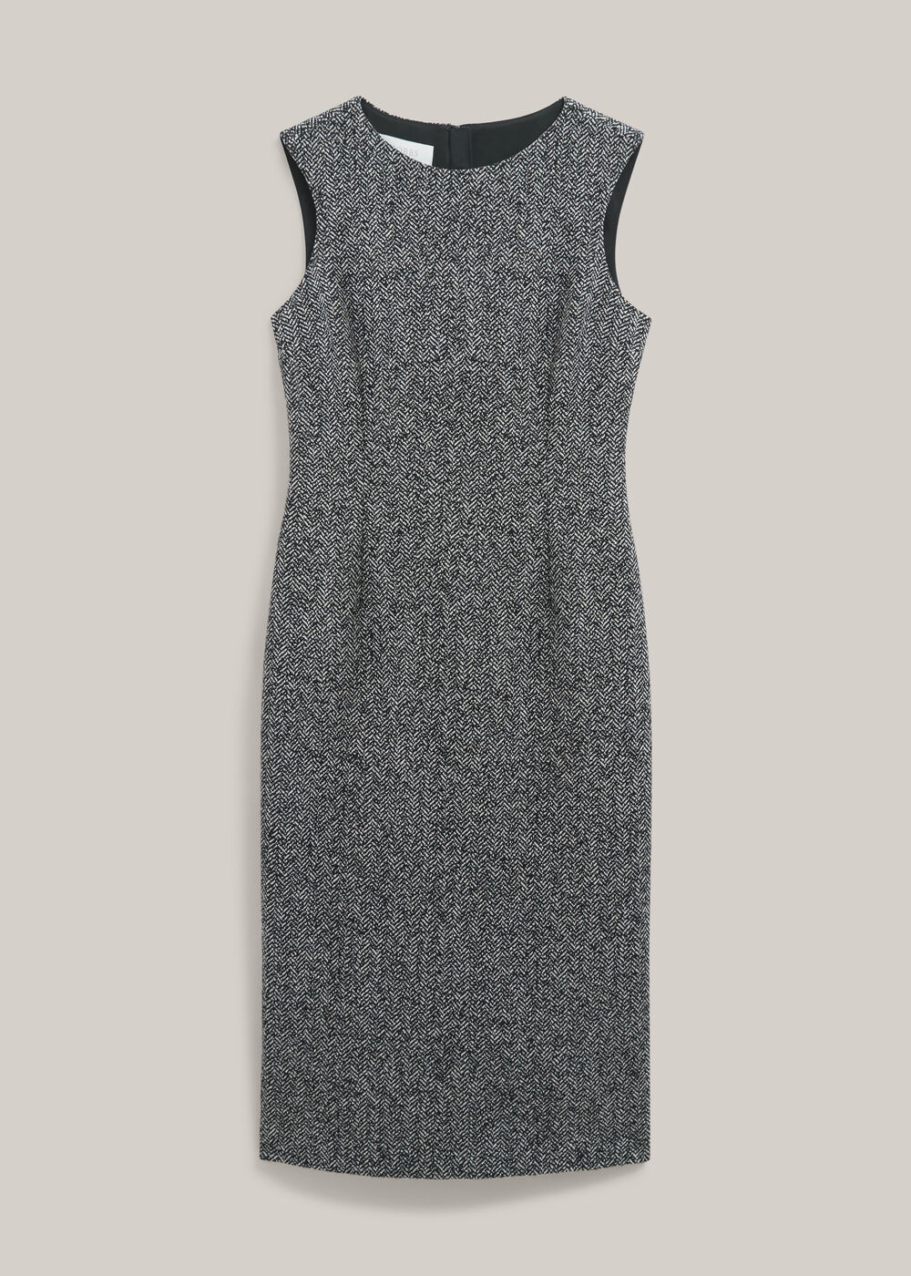 Marlyn Wool Jersey Dress, Black White, hi-res