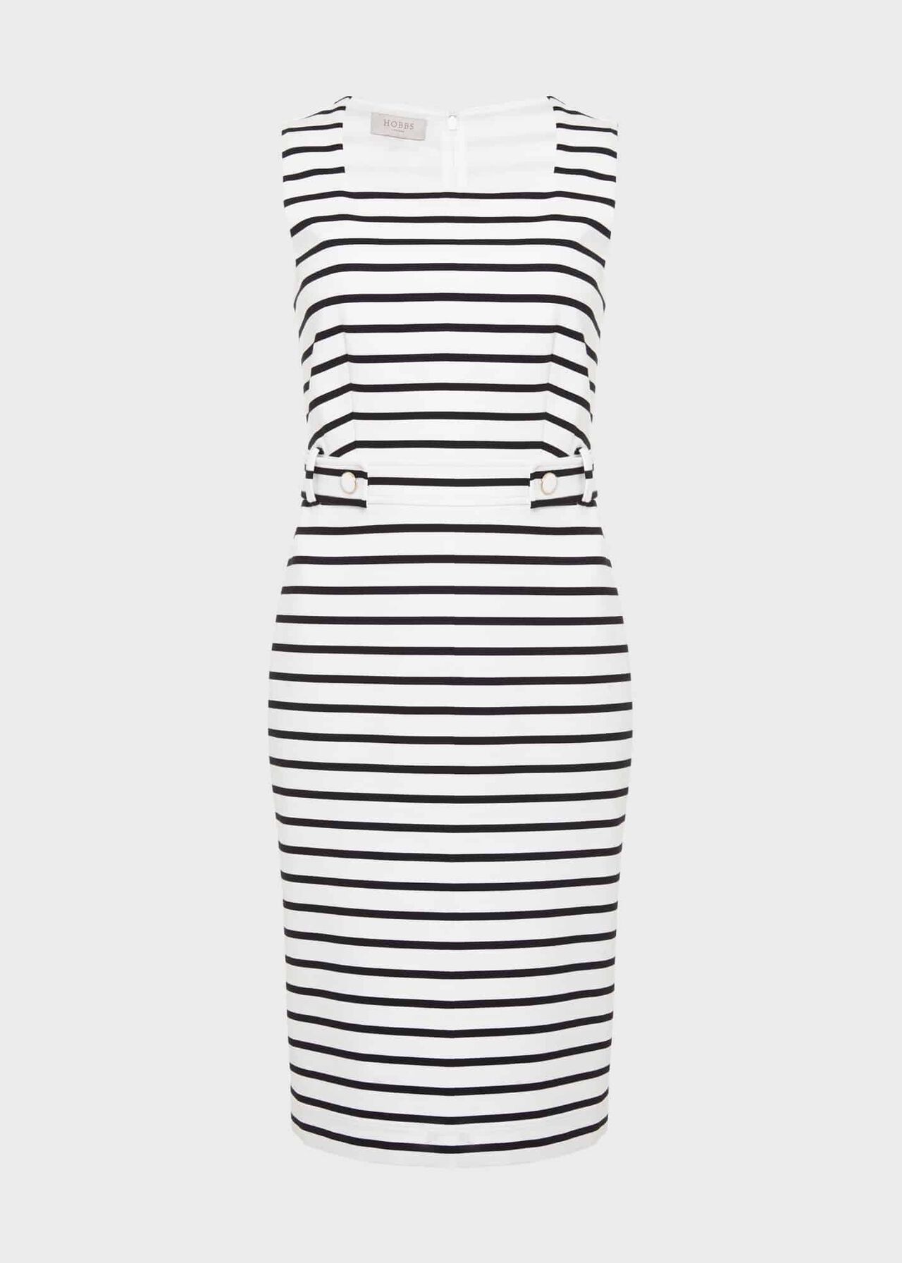 Audra Dress, Ivory Hobbsnavy, hi-res