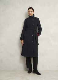 Deliliah Wool Blend Coat, Black, hi-res