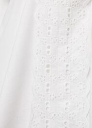 Larna Broderie Top, White, hi-res