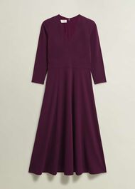 Mirabel Ponte Dress, Warm Plum, hi-res