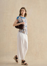 Viviana Printed Top, Blue Multi, hi-res