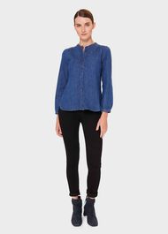 Chloe Denim Shirt, Blue, hi-res