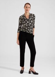 Aimee Printed Top, Black Multi, hi-res