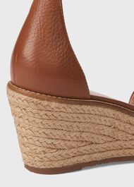 Vespa Leather Wedge Espadrilles, Tan, hi-res