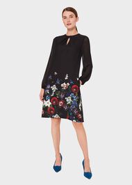 Aura Printed Dress, Black Multi, hi-res