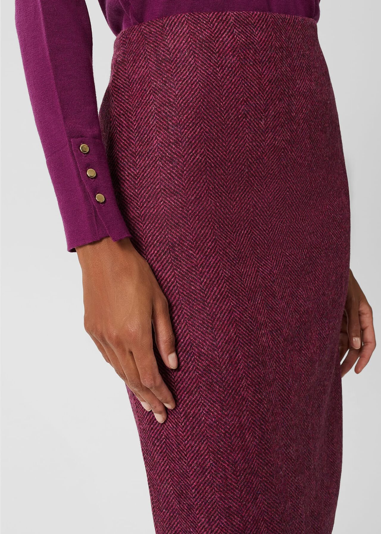 Daphne Wool Skirt, Purple Multi, hi-res