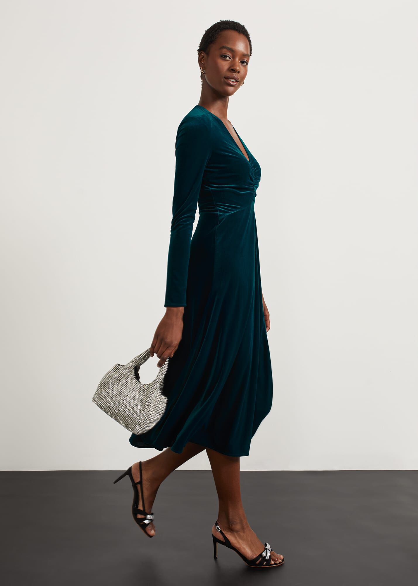 Hobbs velvet dress 2025