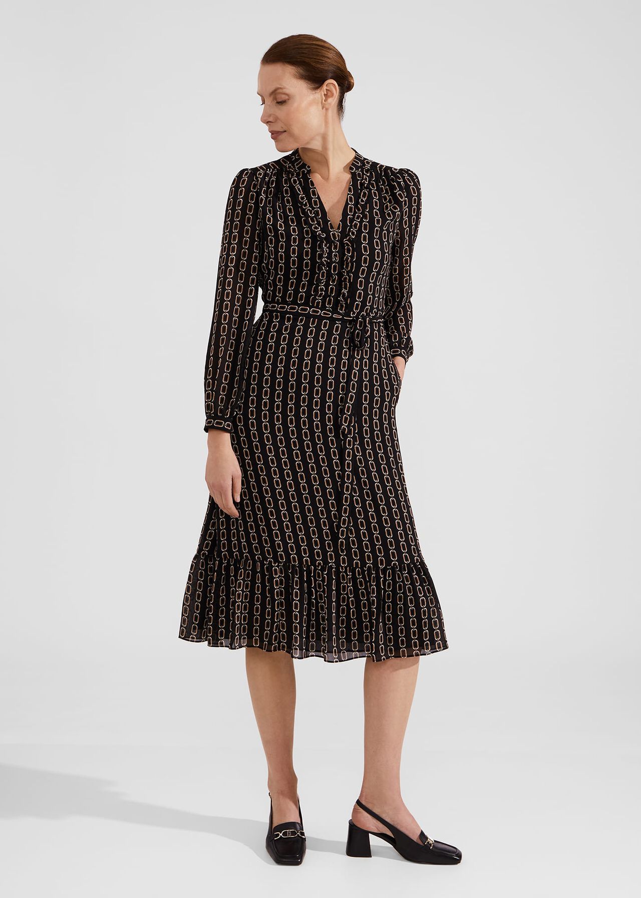 Alexia Dress, Black Camel, hi-res