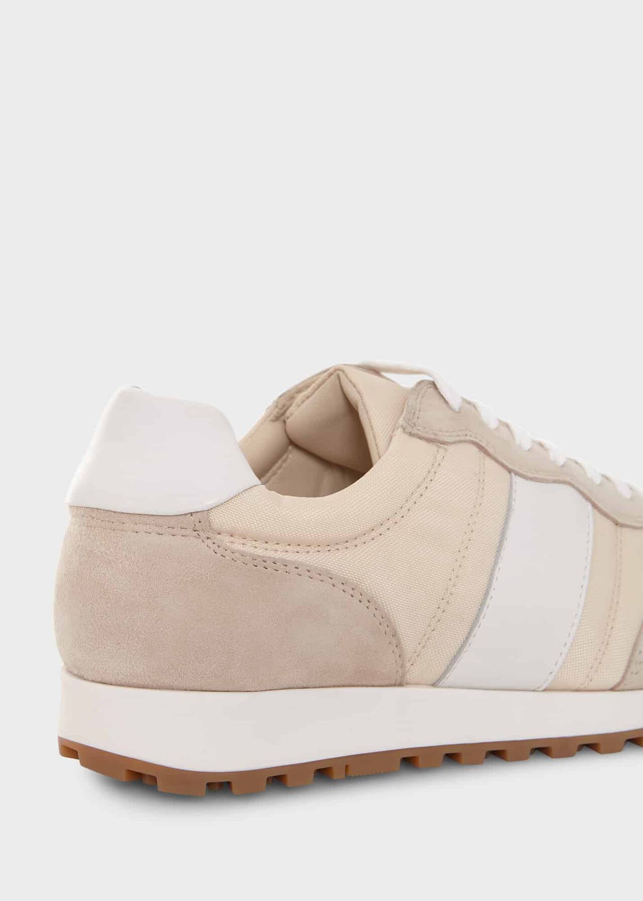 Ellis Leather Trainers, Beige, hi-res
