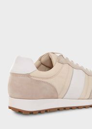 Ellis Leather Trainers, Beige, hi-res