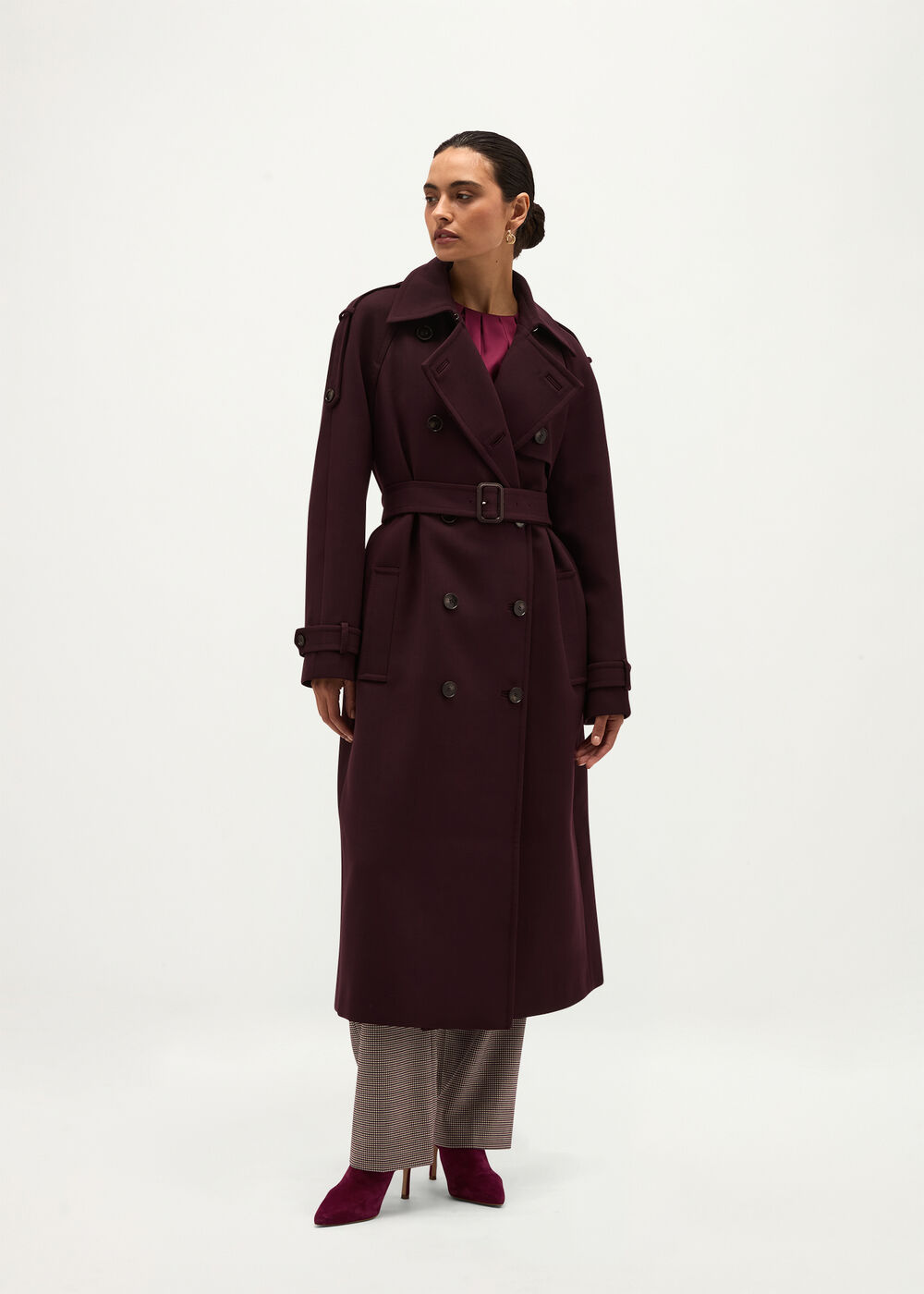 Vida Wool Blend Trench Coat