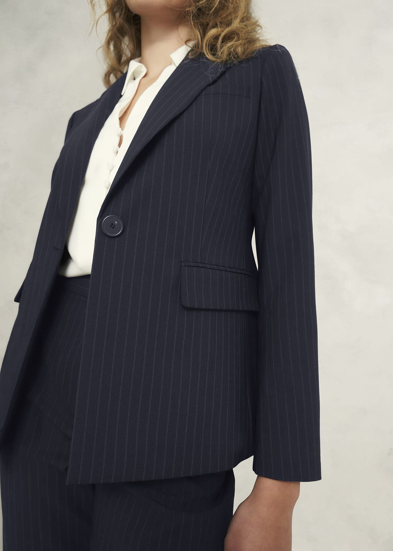 Salisbury Jacket With Wool, Navy Ivory, hi-res