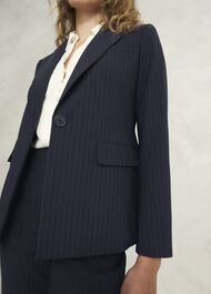 Salisbury Jacket With Wool, Navy Ivory, hi-res
