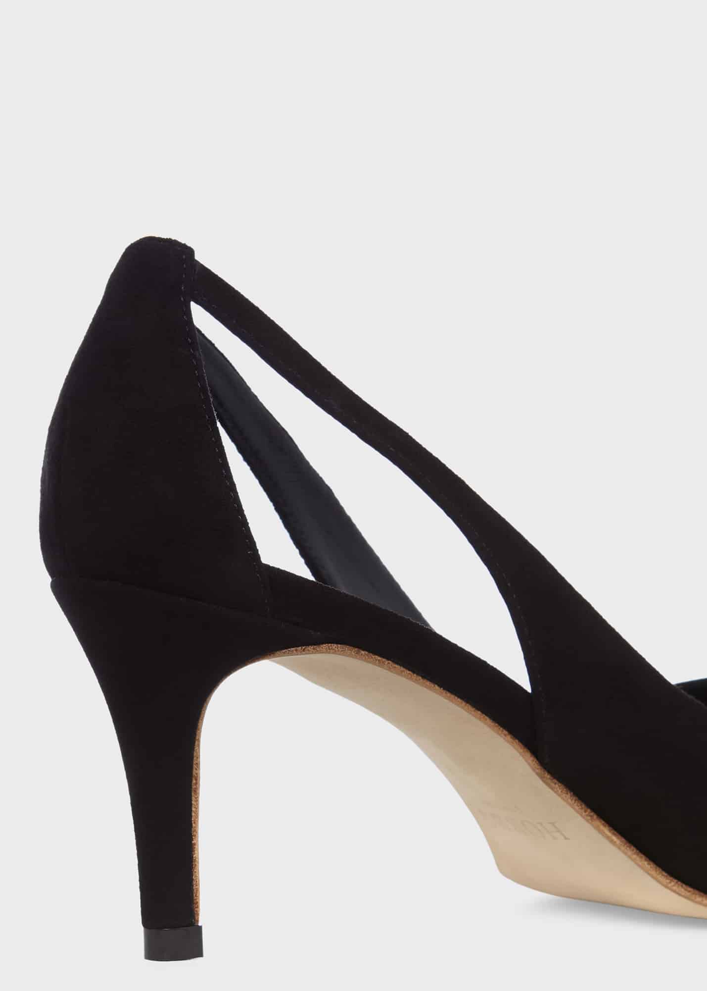 Black cut out court shoes clearance