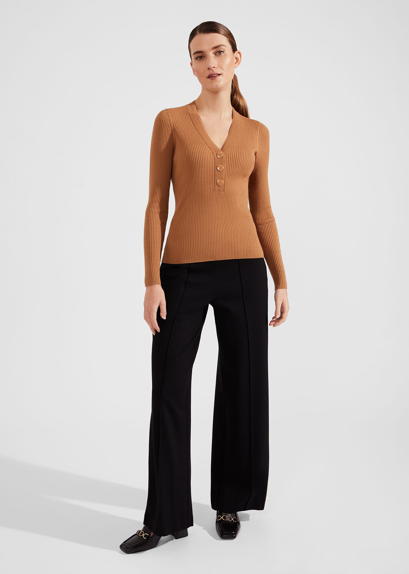ホブズ HOBBS KAYA RIBBED PULLOVER （HOBBS CAMEL） Kaya Ribbed Sweater | Hobbs US |
