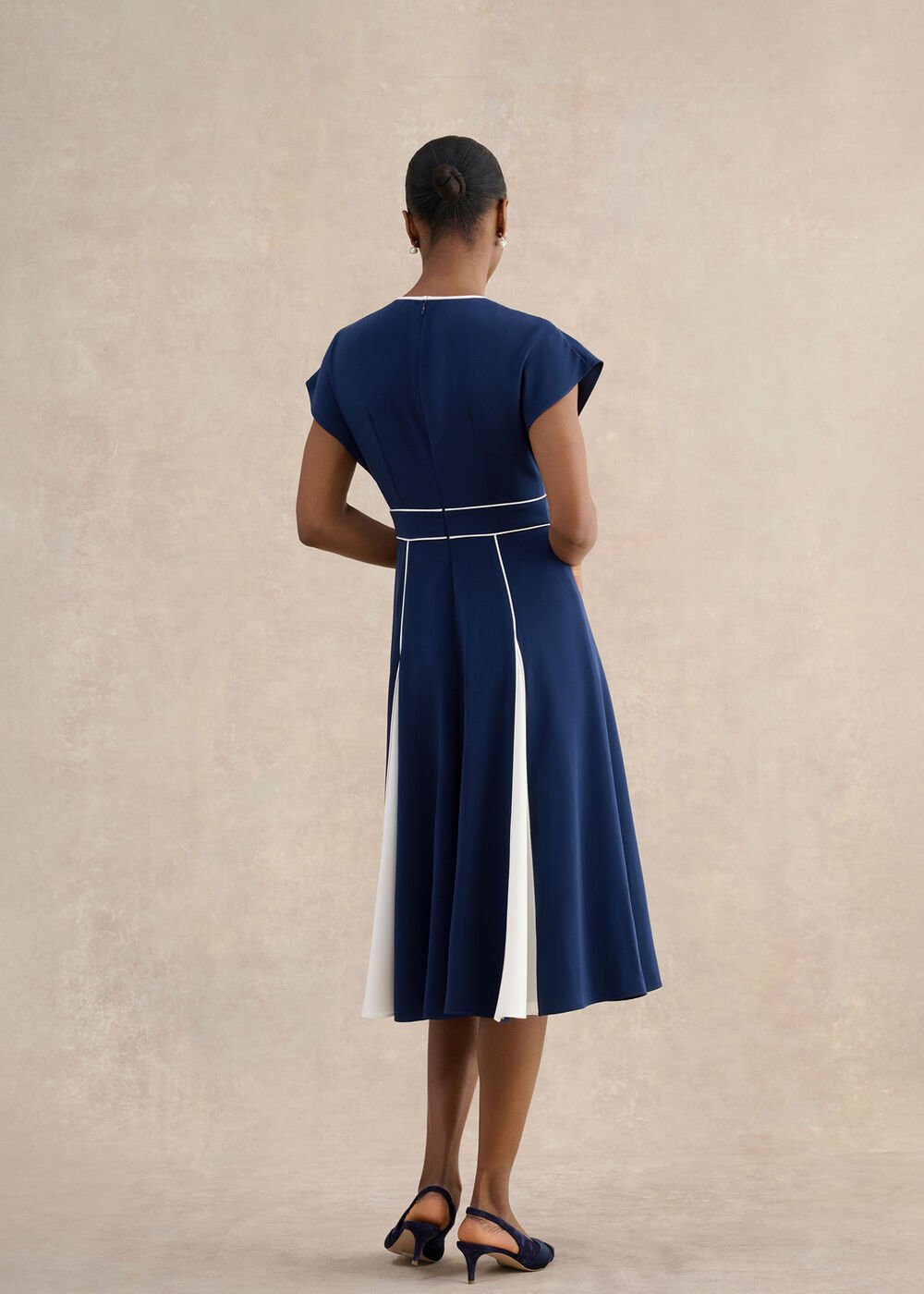 Viola Dress, Midnight Cream, hi-res