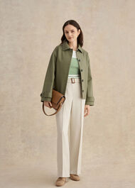 Constance Cotton Striped T-Shirt, White Green, hi-res