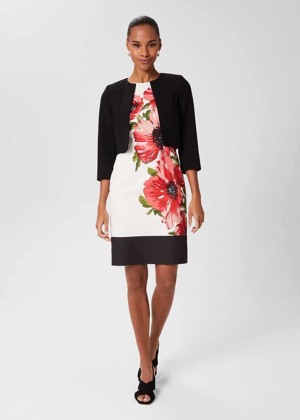Moira Floral Shift Dress, Red Multi, hi-res