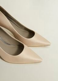Leila Wool Silk Court Shoes, Oyster, hi-res