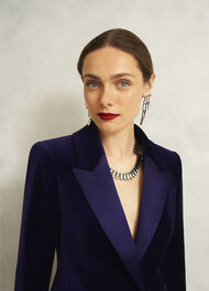 Heather Velvet Jacket, Midnight Purple, hi-res