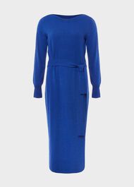Eloise Knitted Dress, Cobalt Blue, hi-res