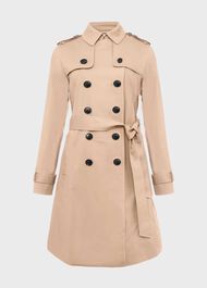 Saskia Water Resistant Trench Coat, Tan, hi-res