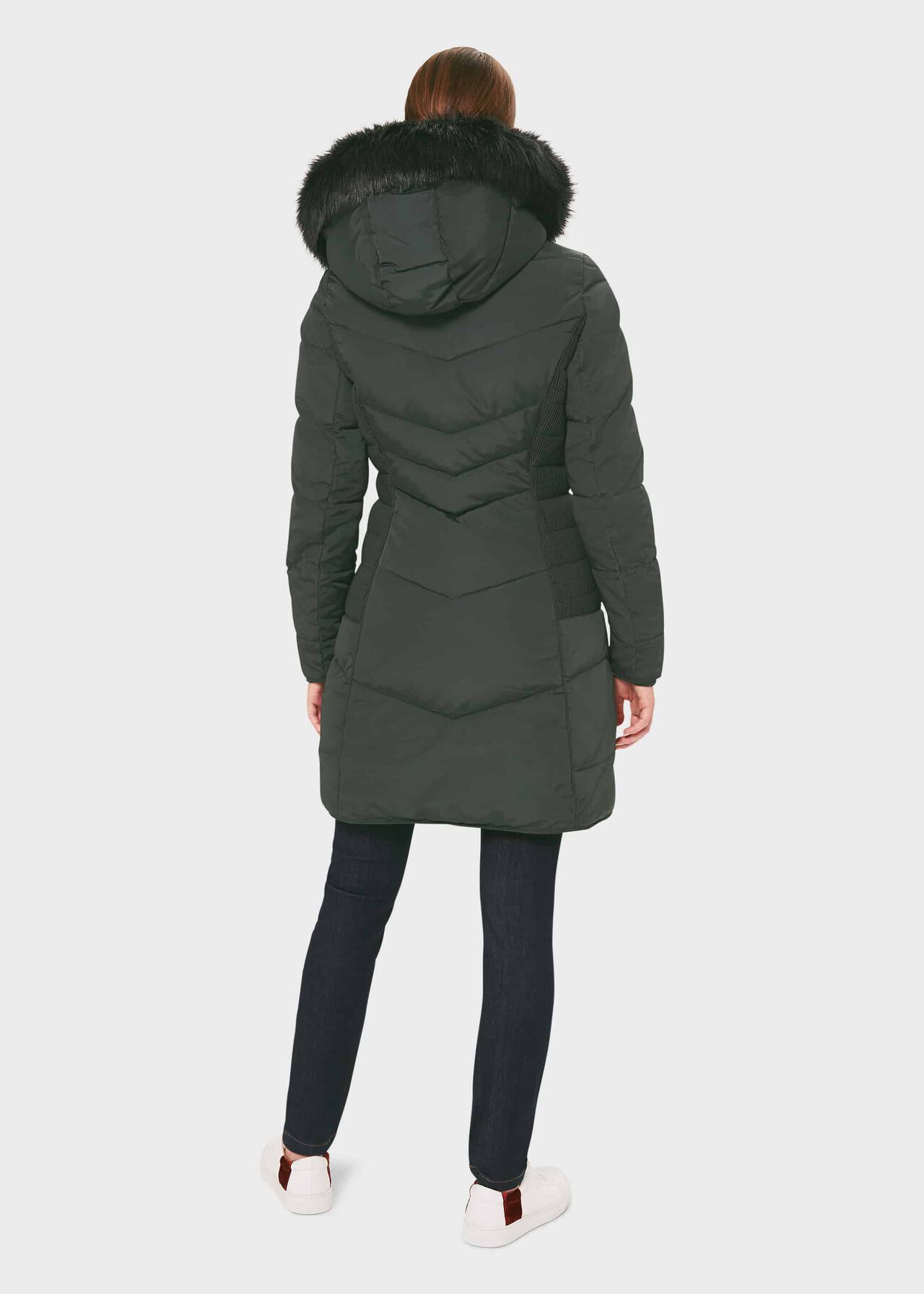 Lettie Puffer Jacket With Hood, Green, hi-res