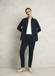 Lexi Slim Travel Trousers, Navy, hi-res