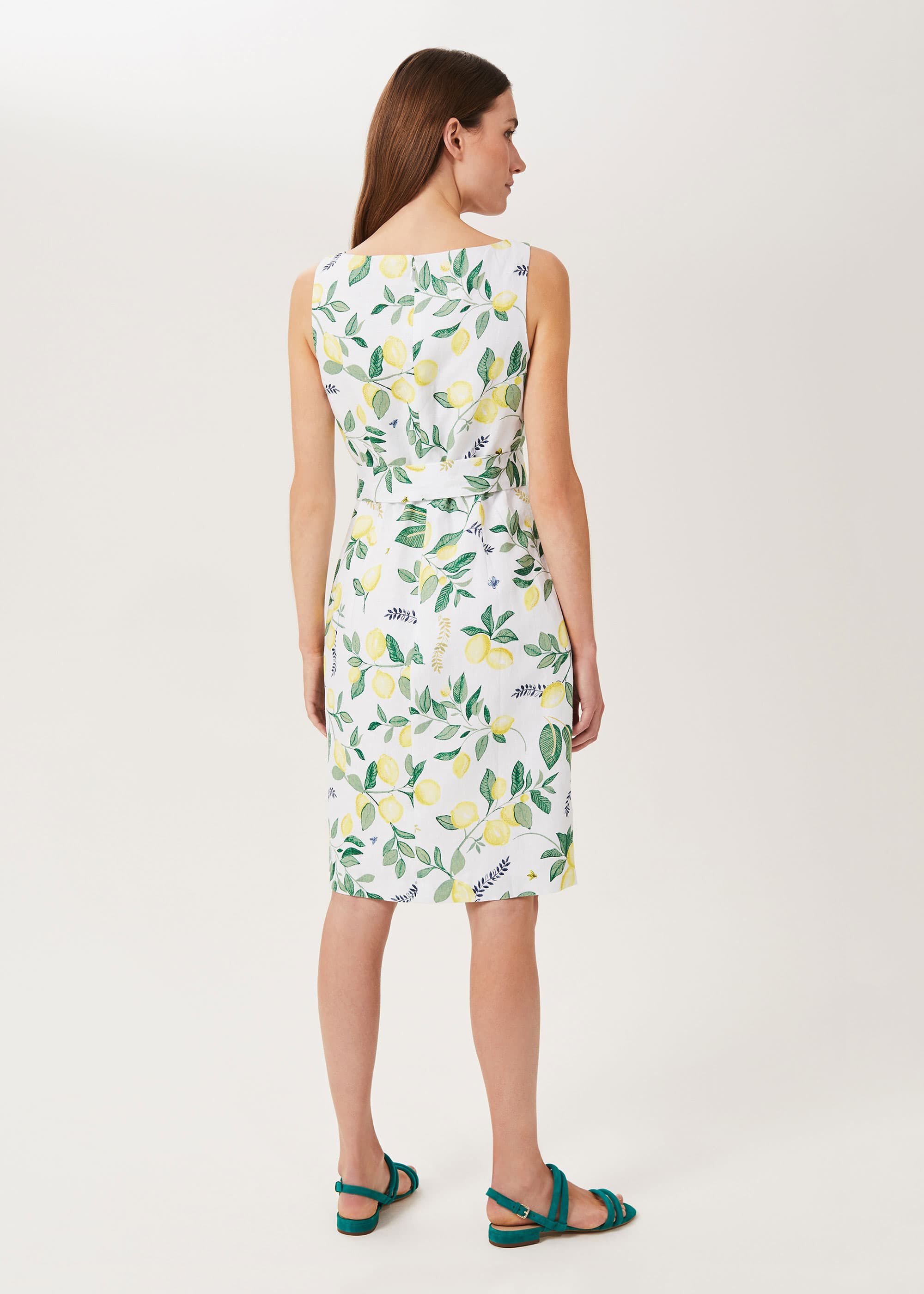 Hobbs green deals linen dress