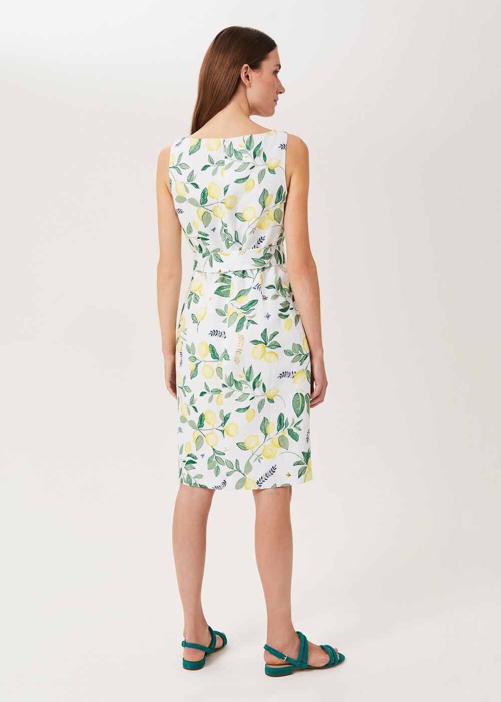 Jaci Linen Dress, White Multi, hi-res