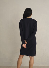 Petra Knitted Jacket, Hobbs Navy, hi-res
