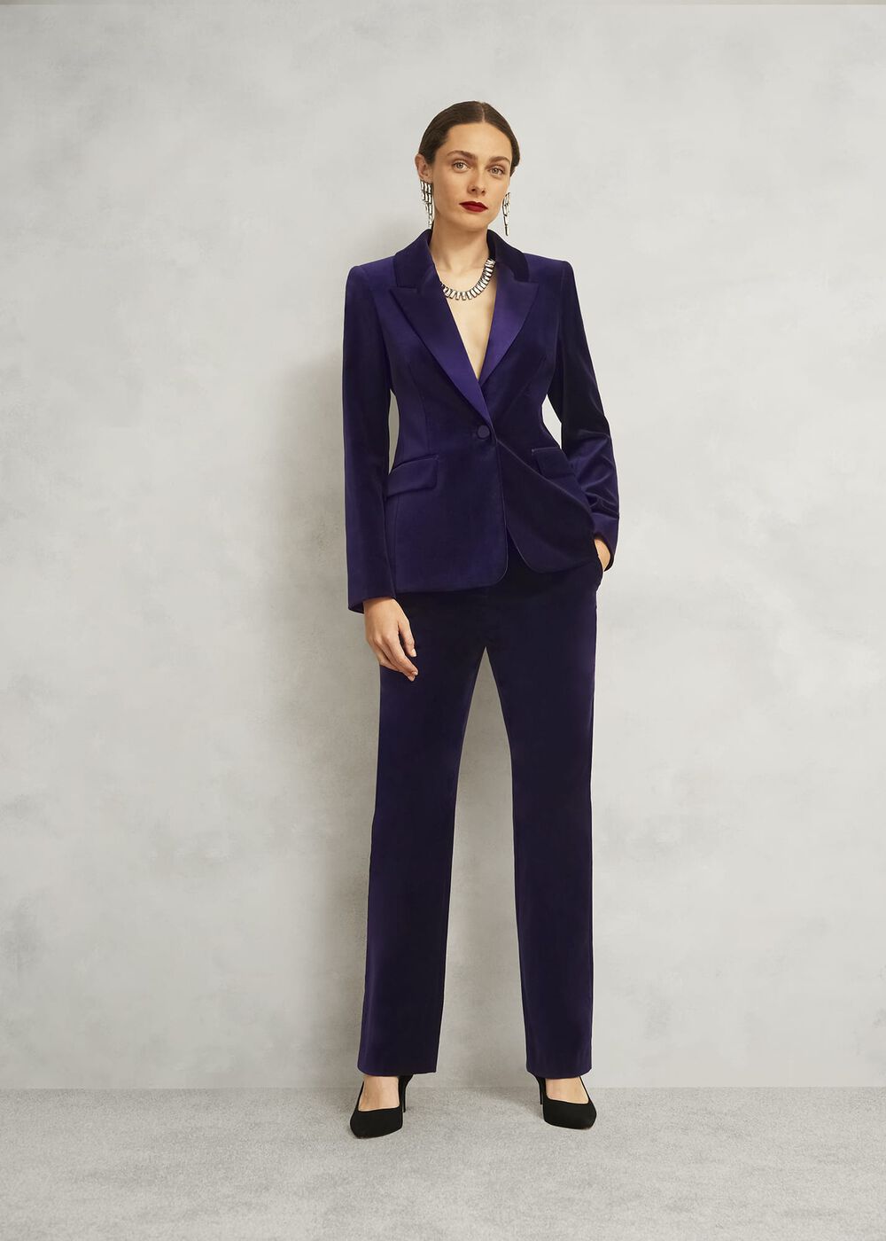 Heather Velvet Jacket, Midnight Purple, hi-res