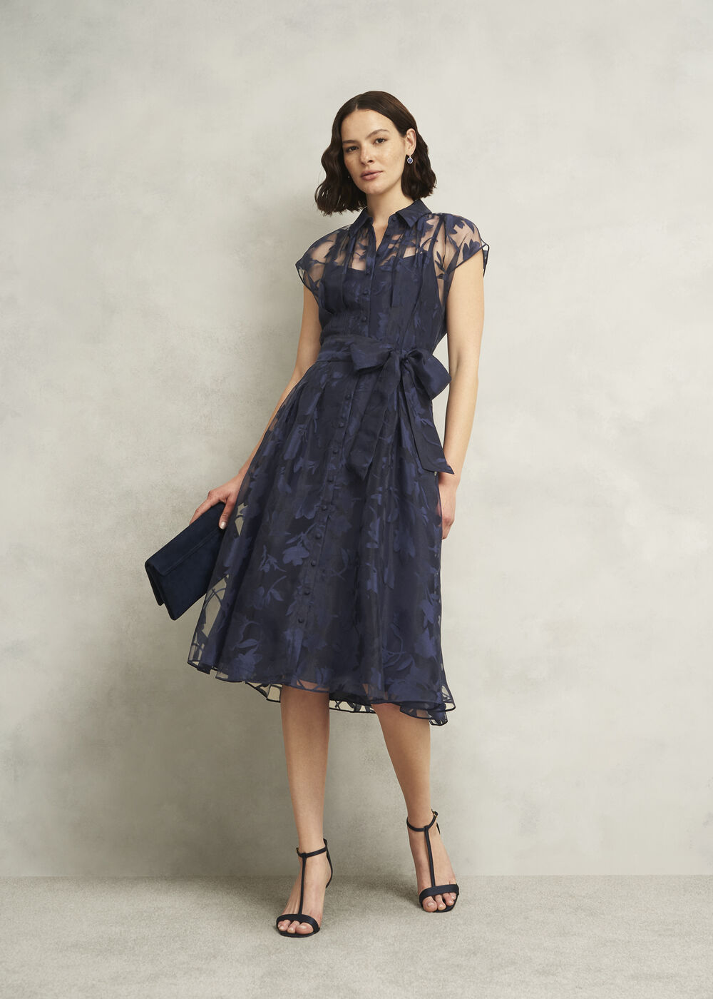 Petite Tess Shirt Dress, Midnight Navy, hi-res