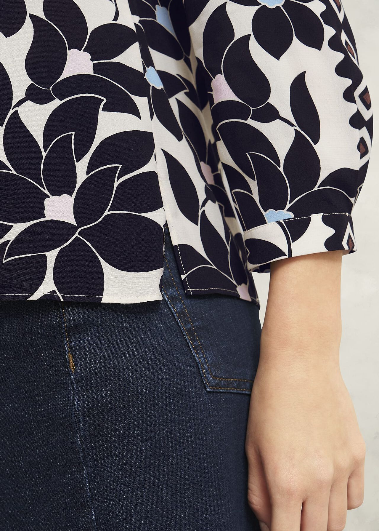 Jilly Blouse, Navy Multi, hi-res