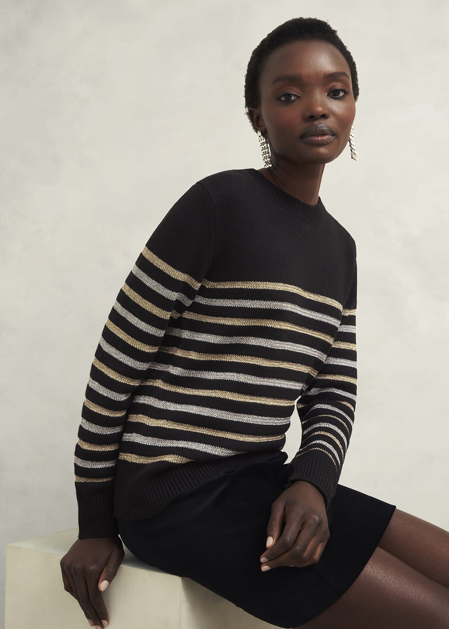 2024春大特価セール！ Destiny | US Hobbs | Sweater Stripe Sparkle トップス