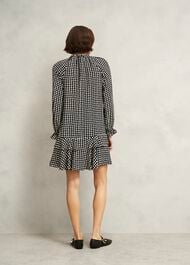Hewlett Geo Mini Dress, Black Cream, hi-res