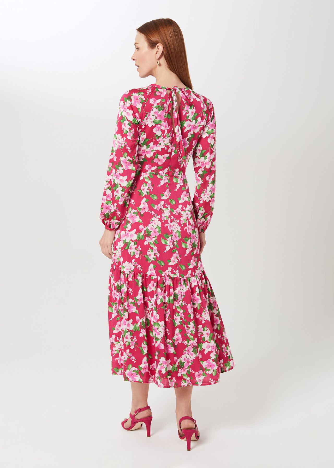 Marilyn Midi Dress, Fuchsia Multi, hi-res